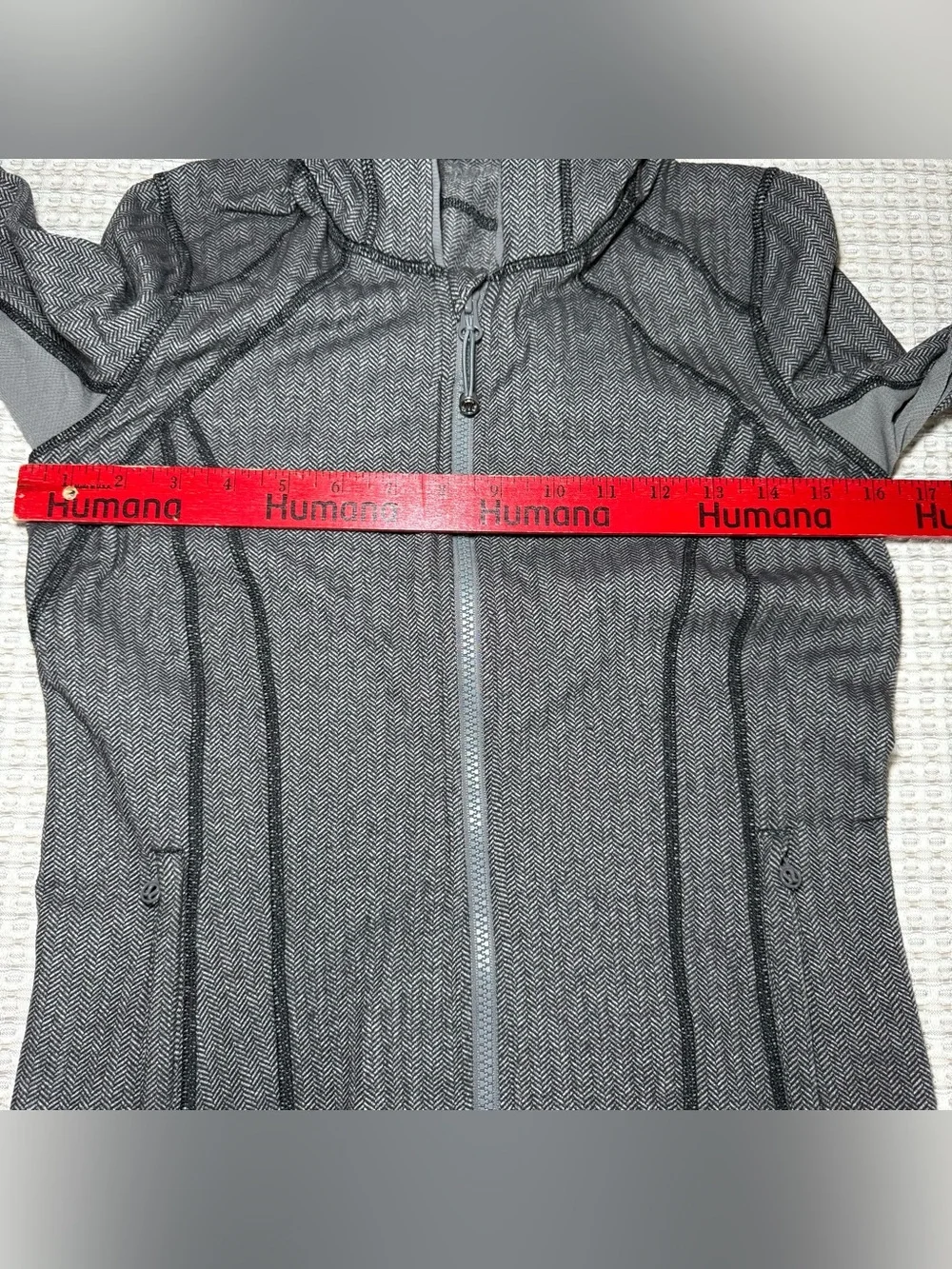 Lululemon Jacket Womens 6 Gray Daily Practice Hooded Full Zip Flecked Athletic